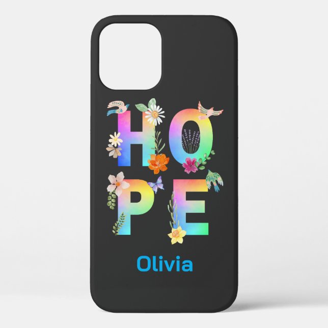 Hope Artistic Positive Motivational Inspirational Case-Mate iPhone Case (Back)