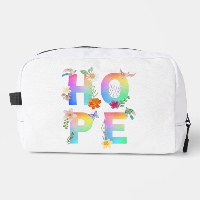 Hope Artistic Positive Motivational Inspirational Dopp Kit (Front)