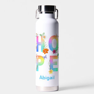 Hope Artistic Positive Motivational Inspirational Water Bottle