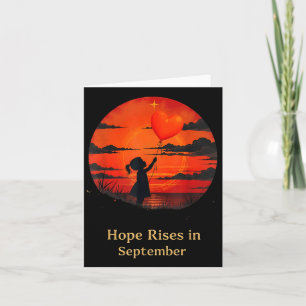 Hope Balloon Childhood Cancer Awareness September Card