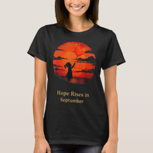 Hope Balloon Childhood Cancer Awareness September  T-Shirt