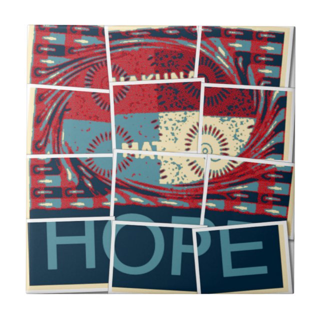 Hope Be The Miracle Beautiful Lovely Inspirational Ceramic Tile (Front)