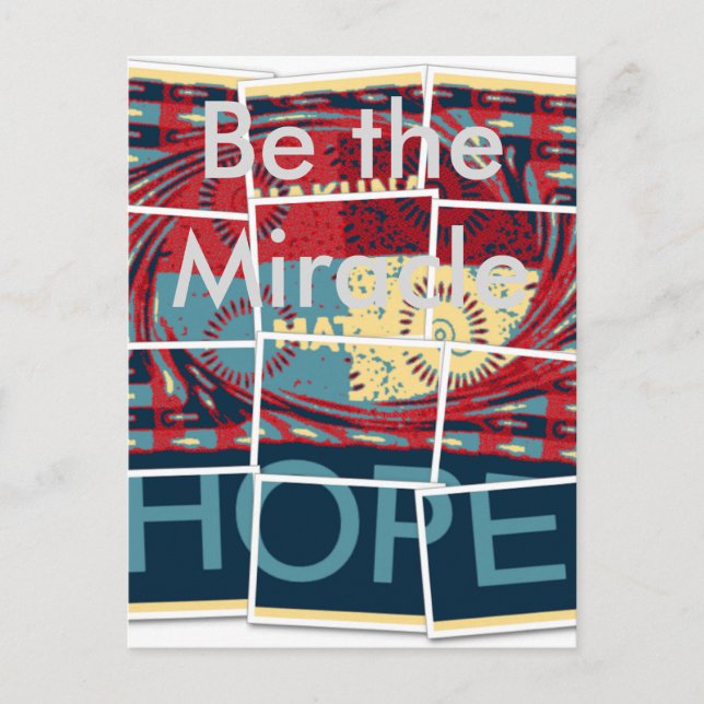 Hope Be The Miracle Beautiful Lovely Inspirational Postcard (Front)