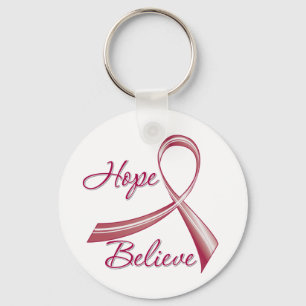 Hope Believe Amyloidosis Awareness Key Ring