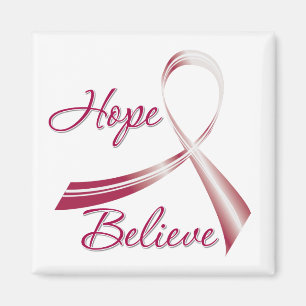 Hope Believe Head and Neck Cancer Magnet