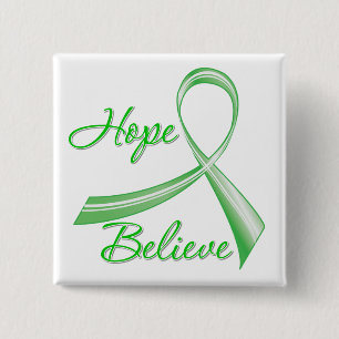 Hope Believe Traumatic Brain Injury 15 Cm Square Badge