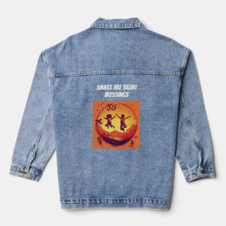 Hope blooms in smile, joy & sustainability denim jacket