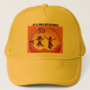 Hope blooms in smile, joy & sustainability trucker hat