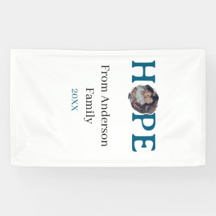 Hope blue holidays bold letter kids photo name yea banner