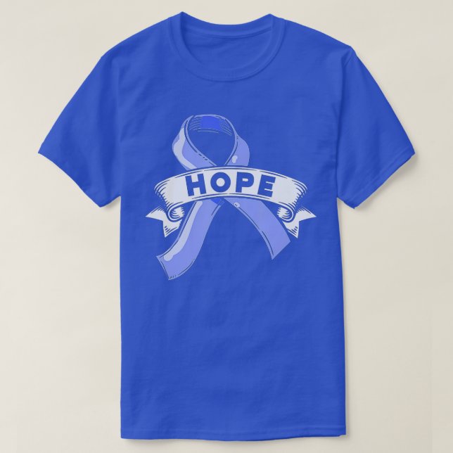 Hope Blue Ribbon Child Abuse Prevention Month Awar T-Shirt (Design Front)