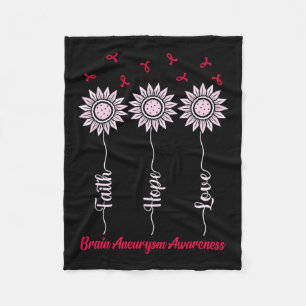 Hope Brain Aneurysm Awareness Month Support Graphi Fleece Blanket