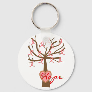 "Hope", Breast Cancer Awareness Gifts Key Ring