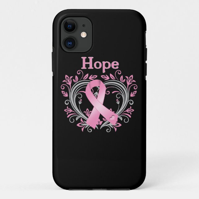 Hope Breast Cancer Awareness Ribbon Case-Mate iPhone Case (Back)