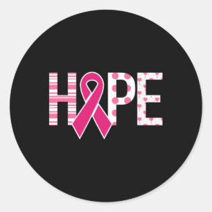 Hope Breast Cancer Awareness Support 1 Classic Round Sticker