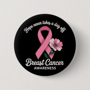 Hope Breast Cancer Awareness Support 6 Cm Round Badge