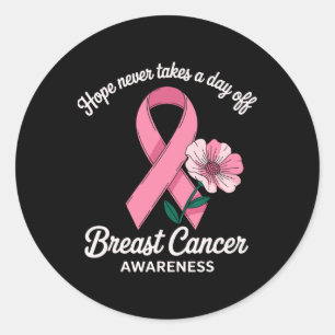 Hope Breast Cancer Awareness Support Classic Round Sticker