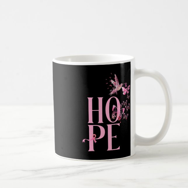 Hope Breast Cancer AwarenessandHummingbird Breast  Coffee Mug (Right)