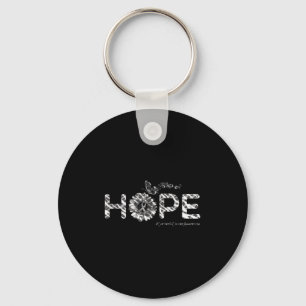 Hope Butterfly Carcinoid Cancer Awareness Gifts Key Ring