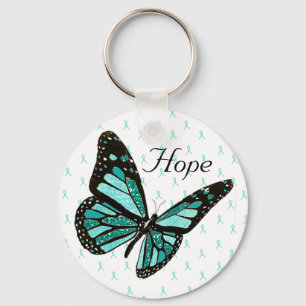 Hope Butterfly Key Chain with MG Awareness Ribbons