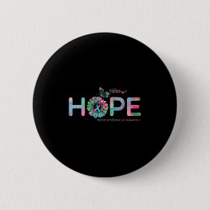 Hope Butterfly Metastatic Breast Cancer Awareness 6 Cm Round Badge