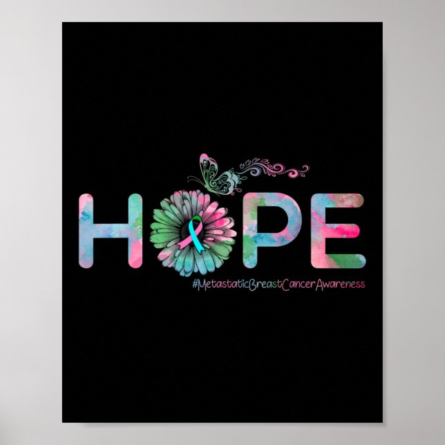 HOPE Butterfly Metastatic Breast Cancer Awareness  Poster (Front)
