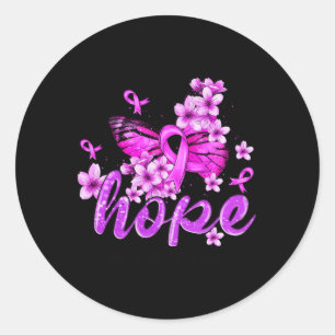 Hope Butterfly Purple Ribbon Overdose Awareness  Classic Round Sticker