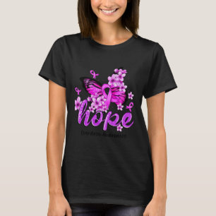 Hope Butterfly Purple Ribbon Overdose Awareness  T-Shirt
