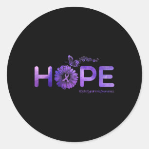 Hope Butterfly Rett Syndrome Awareness Gifts Classic Round Sticker