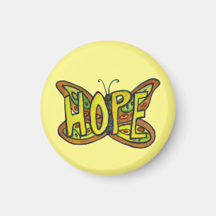 Hope Butterfly Word Art Inspirational Magnets