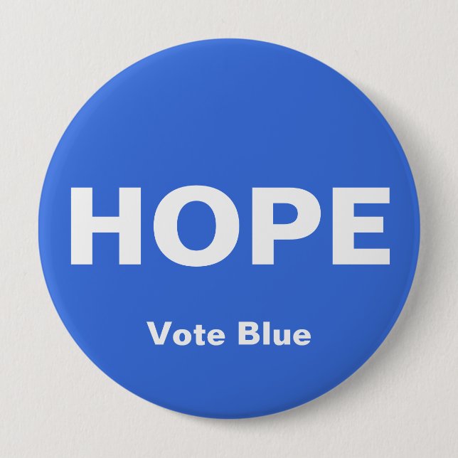 HOPE Button, VOTE BLUE Button (Front)