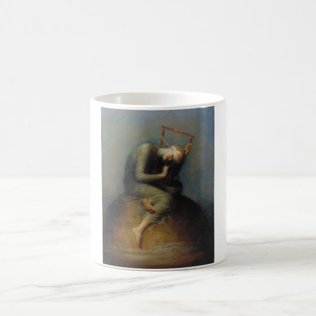 Hope (by George Frederick Watts) Coffee Mug (Center)