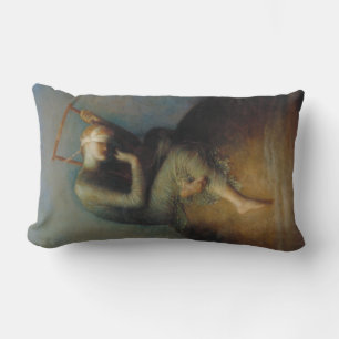 Hope (by George Frederick Watts) Lumbar Cushion