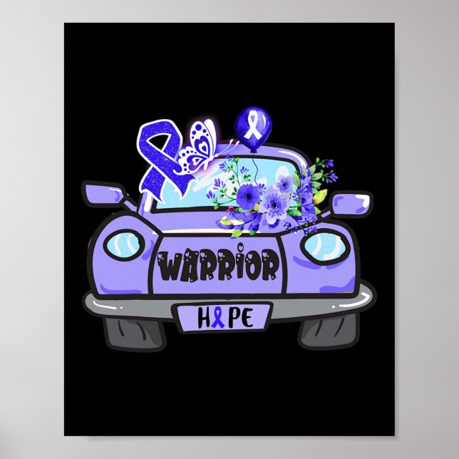 hope car for ataxia warrior tee ataxia awareness g poster (Front)