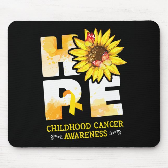 Hope Childhood Cancer Awareness Flowers   Mouse Pad (Front)