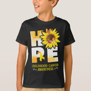 Hope Childhood Cancer Awareness Flowers T-Shirt