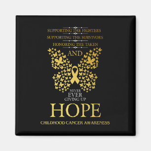 Hope Childhood Cancer Awareness Gold Ribbon  Magnet