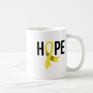 Hope Childhood Cancer Awareness Month Gold Ribbon  Coffee Mug