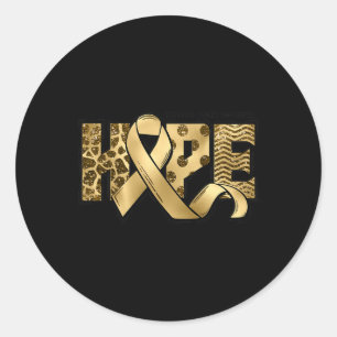 Hope Childhood Cancer Awareness Month September Go Classic Round Sticker