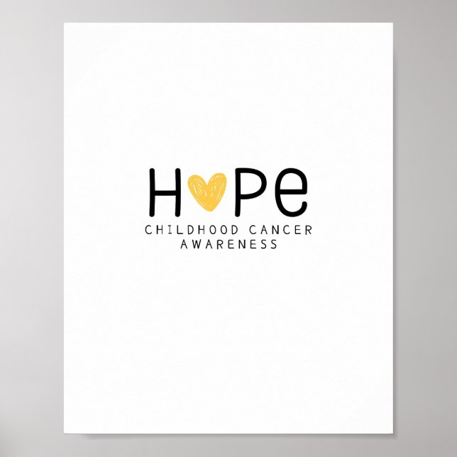 hope.childhood cancer awareness. Prints & Posters (Front)