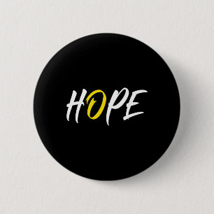 Hope Childhood Cancer Awareness Yellow Ribbon 6 Cm Round Badge