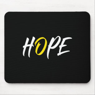 Hope Childhood Cancer Awareness Yellow Ribbon Mouse Pad
