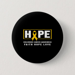 Hope Childhood Cancer - Childhood Cancer Awarenes 6 Cm Round Badge
