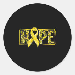 Hope Childhood Cancer Youth Childhood Cancer Aware Classic Round Sticker