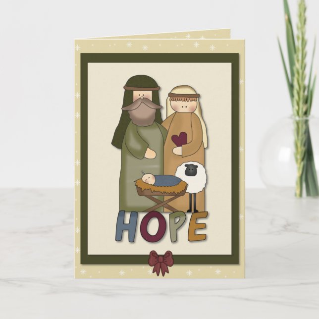 Hope Christian Christmas Greeting Card (Front)