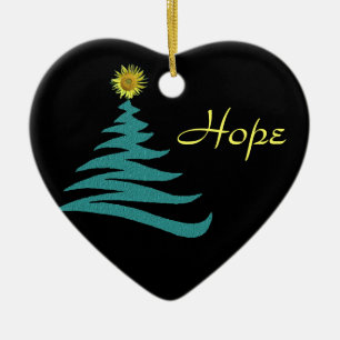 Hope Christmas Tree Ornament - Heart