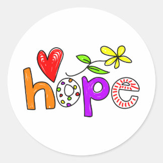 Hope Classic Round Sticker