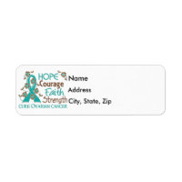 Hope Courage Faith Strength 3 Ovarian Cancer