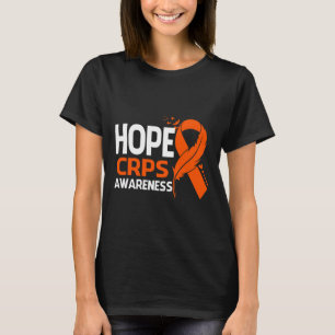 Hope CRPS Awareness Month Orange Ribbon Feather Su T-Shirt