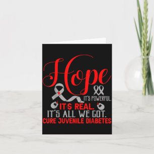 Hope Cure Juvenile Diabetes Awareness Card