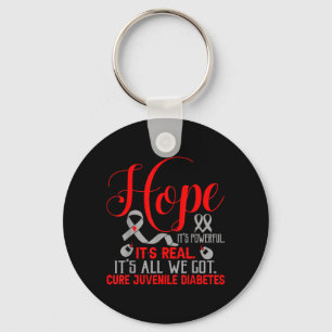 Hope Cure Juvenile Diabetes Awareness Key Ring